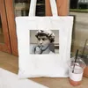 Borse portaoggetti Statua del David Stampa Canvas Tote riciclabile Borse cool Borsa hip-hop alla moda Shopping creativo carino