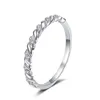 Cluster Rings Winwos Classic 925 Sterling Silver Mossstone Simple Ring Lämplig för pojkar och flickor Fina smycken Födelsedagsfester att bära