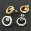Ketting oorbellen stel gouden kleur mode roestvrijstalen ronde sieraden hanger sets voor vrouwen bijoux en acier inoxydable femme sggzdjbg
