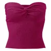 Camisoles Tanks Womens Summer Vacation Sexy Solid Color Knit Wool Tube Top Tank Caractéristiques: