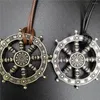 Pendant Necklaces Antuqing Men Viking Jewelry Dharma Wheel Of Life Samsara Buddhist Amulet Pagan Talisman Women Drop