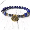 Strand 2023 Style naturel Lapis Lazuli Mala Bracelet bouddha Yoga mode Section Labradorite bijoux cadeau pour hommes