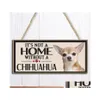 Decoração de parede Placas de cão de madeira estampada de madeira estampada Signing para cães decors homee porta jardim quintal madeira decoração de Natal 16styles d dhwsc