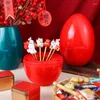 Ensembles de vaisselle 8pcs 2023 Année Argenterie Couverts Couverts En Acier Inoxydable Fourchette Cuillère Festival Du Printemps Chinois Ustensiles De Cuisine B03E