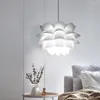 Hängslampor DIY Lotus Flower Lamp Home Decor LED Taklampor Kontor El Bar Hängande E27 Belysningsarmaturer