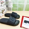 2023 Mit Box Männer Frauen Modedesigner Hausschuhe Luxusschuhe Sommer flache Pantoffel trendige Leder Gummi Sandale Herren Strandrutsche 35-45 GH92