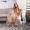 Party Dresses Verngo Dusty Pink Tulle A Line Sweetheart Wedding Dress With Detachable Puff Long Sleeves Garden Country 2021 Bridal Gowns T230502