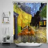 Rideaux Van Gogh Art peinture rideaux de douche salle de bain impression 3D tissu imperméable avec crochet motif géométrique rideau de baignoire décoratif