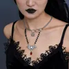 Kedjor Bat Pendant Choker Y2K Jewelry Multilayer Spider Halsband Alloy Material Party Accessories