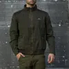 Vestes pour hommes Style militaire col montant décontracté coton veste d'âge moyen affaires en plein air haute qualité armée ventilateur manteau