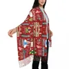 Scarves Custom Print Christmas The Nutcracker Scarf Women Men Winter Warm Buddy Elf Collage Red Background Shawls Wraps