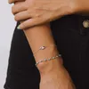 Mevecco guldpläterad armband 18k guldpläterad handgjorda söta satellit diamant klippta ovala och runda pärlstav kedja utsökta armband för kvinnor