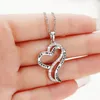 Pendant Necklaces Huitan Love Gift For Mom Trendy Silver Color Necklace With Shiny CZ Mother's Day Present 2023 Women Jewelry