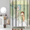 Rideaux Nouveau dessin animé Super rideau de douche salle de bain rideau de douche étanche sucre crâne tissu rideau de douche rideaux imperméables