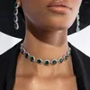 Tour de cou 2023 été tendance métal verre strass géométrie Banquet fête brillant bijoux femmes breloque collier cadeau