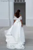 Robes de soirée magnifiques hors de l'épaule V-ncek organza une ligne robes de mariée fente latérale dos arc Boho robes de mariée princesse Robe de Mariee T230502