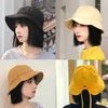 Berets Girls Pure Color Tie Fisherman Hat Spring Summer Korean Bow Duże Brimmed Sun for Women Cute Girl