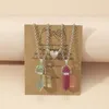 Łańcuchy Naturalny sześciokąt wiszący wisiorek w kształcie serca magnetyczne klamra para naszyjnik dla kobiet Walentynki biżuteria 2pcs/set