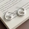 Boucles d'oreilles à tige en argent sterling 925 nez de cochon femme style européen de l'industrie lourde personnalité légère luxe à la mode haut sens