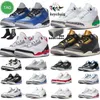 3 Basketballschuhe für Herren Damen 3s Lucky Green Pine Black White Cement Reimagined True Racer Blue Fire Red International Flight Herren Damen Turnschuhe Sportturnschuhe