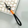 Keychains auto sleutel ketting touwtas hangende taille sleutelhouder mesh buis kleur katoen heren vrouwen anti verlies hanger accessoires sieraden sieraden