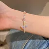 Charm Bracelets Colorful Butterfly Crystal Beaded Bracelet Womens Sweet and Cute Small Fresh Design for Girlfriends Birthday Party