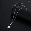 Pendant Necklaces Dainty Full Crystal Musical Violin Necklace Stainless Steel Chain Music Fashion Jewelry Gifts For Women Girls Graduation