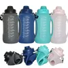 Tasses Portable pliable tasse en silicone peut être utilisé pour la randonnée en plein air sport voyage tasse bouteille d'eau avec paille Z0420