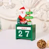 Décorations de noël 1 pièces calendrier en bois créatif mignon blocs de construction stéréoscopiques pour compte à rebours1