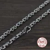 Chaînes 925 Sterling Silver Vintage Corde Noeud Collier Thai Double Chaîne Ronde Hommes Femmes S Crochet Antique Bijoux