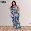 Dresses Floral Print Strapless Maxi Dresses For Women Plus Size Summer Clothes Sleeveless Sexy Tube Clubwear Wholesale Dropshipping