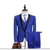 Мужские костюмы 2023 Мужские с печати Royal Blue Floral Blazer Designs Paisley Slim Fit Jackt
