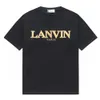 Lanvin Designer T Shirt Tees Lanvis Shirt New Mens Shirt Langfan Chengyi Same Style Short Sleeve Embroidered Letter Casual Lanvins Tee Round Neck 6187