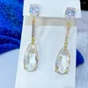 Dangle Earrings ASNORA Simple Women Fashion Cubic Zircon Water Drop Pendant Earring For Wedding Party Accessories Jewelry E137