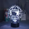 Night Lights 3D Hologram LED Nightlight Boyfriend Girlfriend Birthday Xmas Holiday Gift Bar Drink Coffee Shop Desktop Art Decor Lighting
