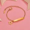 Link Bracelets Laser Engrave Baby Star Nameplate Bracelet Stainless Steel For Children Kids Chain Jewelry Gift