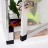 Terrario Reptile Reptiling Box de aleación de aleación de aluminio Contenedor de alimentación para tortuga de cricket de lagarto araña Diseño de apertura separado en el costado