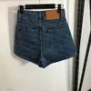 Women's Shorts designer Womens Waist Jeans Design Embroidered Short Pants Vintage Blue Jean Summer Casual IHY6