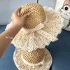 Wide Brim Hats Summer Baby Girls Casual Hollow Out Straw Hat Sun Protection Cap Adult Ladies Children Lace Floral Bucket Panama Gorros