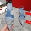 2023 cristal chaussures à talons hauts talons chaussures de mariage sandales haut de gamme Cendrillon mariée strass perle mode féminine grande taille petite taille 35-40 -465