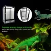 Terrariums Reptile Breeding Box Aluminium Alloy Feeding Container For Spider Lizard Frog Cricket Turtle Separate Opening Design On The Side