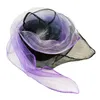 Nouveau femmes Organza mousseline de soie soie carré écharpe cou foulards dames cheveux écharpe solide femme mousseline de soie foulard châle accessoire cadeau