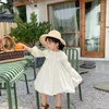 Mädchen Kleider Koreanischen Stil 2023 Frühling Baby Mädchen Party Prinzessin Kleid Spitze Kragen Langarm Kleinkinder Kinder Ballkleid Kinder Fee