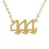 Chains Stainless Steel Angel Number Necklace 111 222 333 444 555 666 777 888 999 Charms Lucky Pendant Necklaces Birthday Jewelry