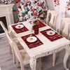 Tapis de table Set de table de haute qualité Noir Rouge Carré Plaid Vaisselle Pad Étanche Résistant À L'huile Résistant À La Chaleur Bol Antidérapant