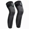 Ginocchiere 1-2Pcs Protezione sportiva a strisce allungate verdi Fasciatura antiscivolo Supporto per le gambe Leggings Ginocchiere lunghe Manica calda