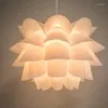 Hängslampor DIY Lotus Flower Lamp Home Decor LED Taklampor Kontor El Bar Hängande E27 Belysningsarmaturer