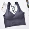 Camisoles Tanks Women Tank Top Backless Crop Kvinnlig Sömlös underkläder Sexig BRALETTE Fitness Aktiv slitage Lingerie Avtagbar vadderad Camisol