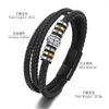 Link Bracelets OEM Accept Men's Jewelry Luxury And Fashion Bracelet Alloy Leather Brazalete De Hombre