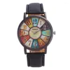 Zegarek marki zespołu moda kreatywny marmurowy zegarek na nadgarstek swobodne kobiety skórzana sukienka kwarcowa zegarki prezent Bayan saat y y